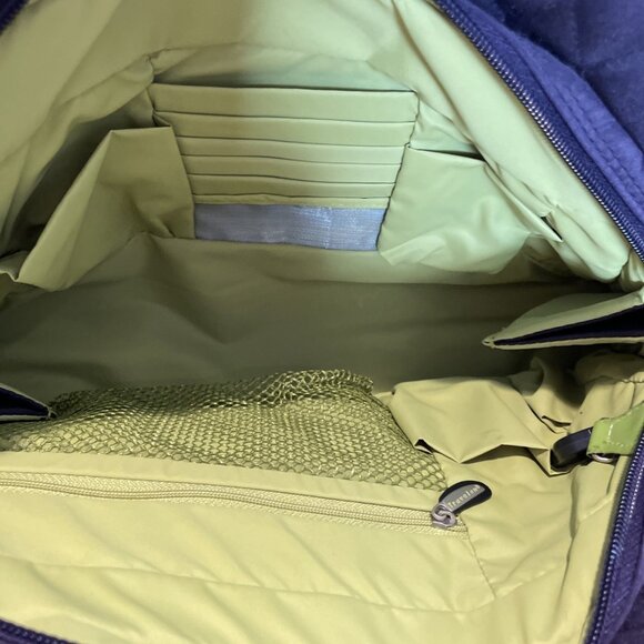 Travelon Shoulder Bag Purse Purple 3 Compartments RDIF Anti-Theft Nylon EUC - Picture 8 of 16